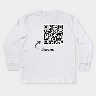 QR Code Designs (Scan for Message) Kids Long Sleeve T-Shirt